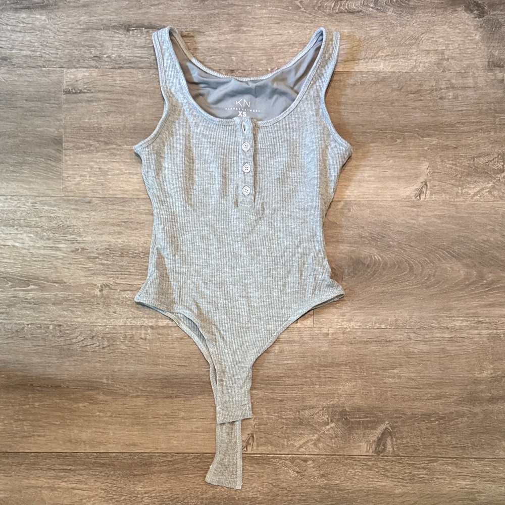 Klassy Network Heather Gray Bodysuit